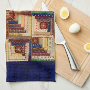 Log Cabin quilt Kitchen Towel