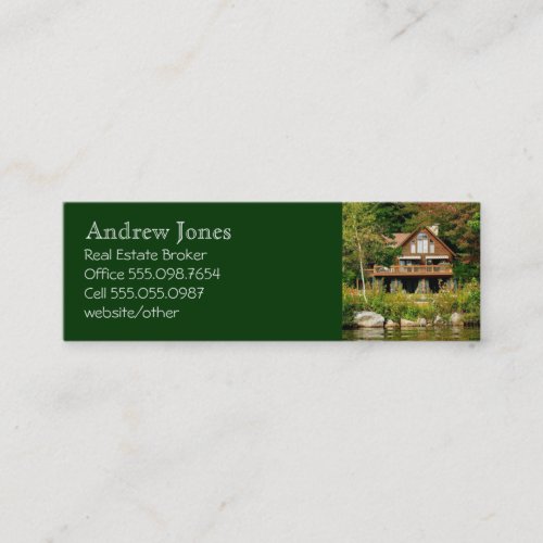 Log Cabin Realtor's Custom Business Card