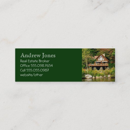 Customizable Log Cabin Realtor's Custom Business Card