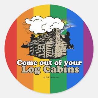 LOG CABIN REPUBLICANS CLASSIC ROUND STICKER
