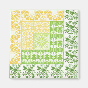 Log Cabin Spring Magnet