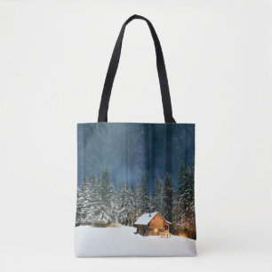Log Cabin Tote Bag
