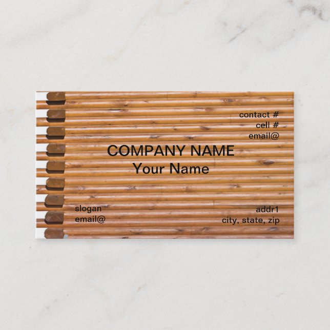 log cabin wall business card (Front)