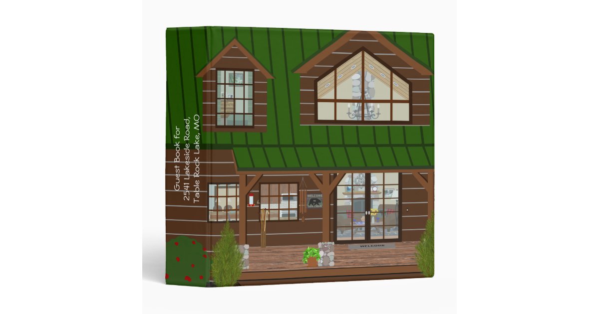 Log Cabin House Binder Zazzle