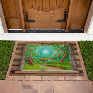 Log Cabin Window Doormat
