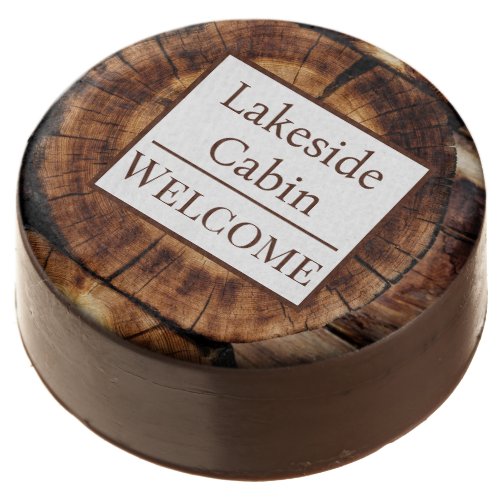 Log Cabin Woodsy Airbnb Vacation Rental Chocolate Covered Oreo