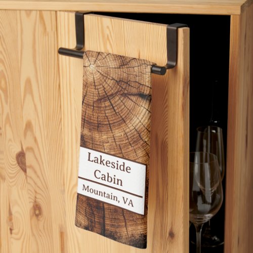 Log Cabin Woodsy Airbnb Vacation Rental Kitchen Towel