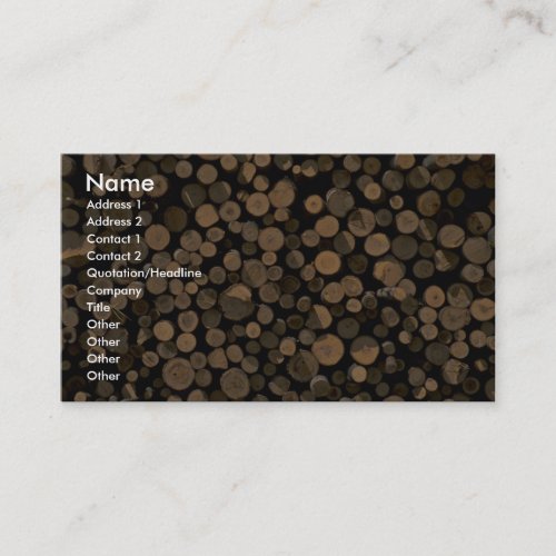 Log cord business card templates