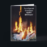 Log Fire Personalised Grandson Birthday Card<br><div class="desc">Greeting card log fire grandson birthday card. Customise this birthday card with any text then have it printed and sent to you or instantly download it to your mobile device. Should you require any help with customising then contact us through the link on this page. Log fire personalised grandson birthday...</div>