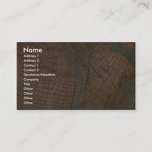 Customizable Log, grain business card template
