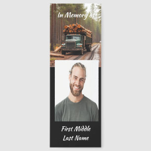 Log Haul Driver Memorial Keepsake Bookmarks