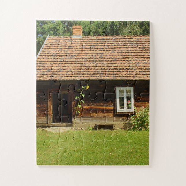 LOG HOUSE TINY HOUSE JIGSAW PUZZLE (Vertical)