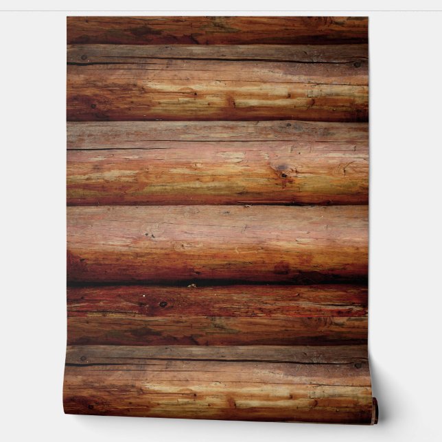 LOG LOGS FAUX REALISTIC WALLPAPER (Unrolling)