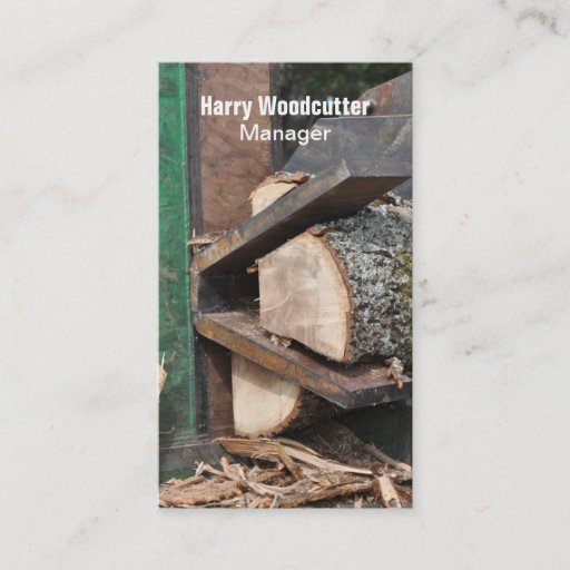 Customizable Log splitter business card