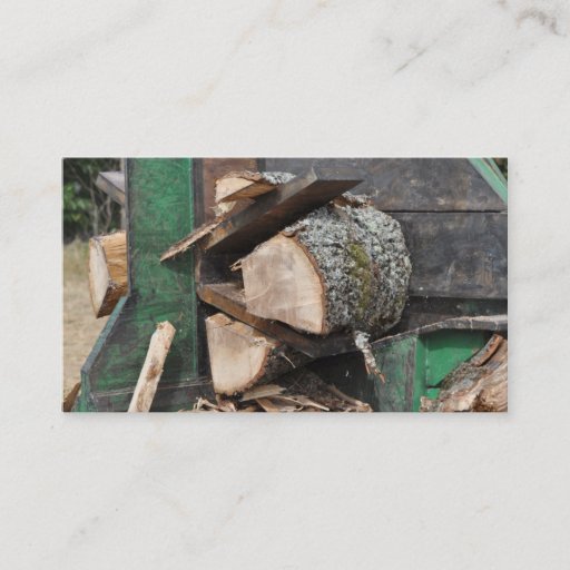 Customizable Log splitter business card