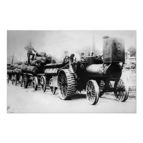 Log Train 1889 Marine City Michigan Photo Print