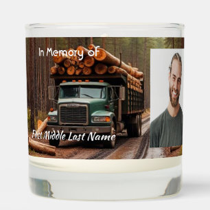Log truck driver Logging haul   Memorial Keepsake  Scented Candle