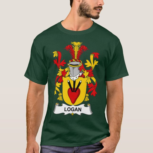 Logan Coat of Arms  Family Crest T-Shirt (Front)