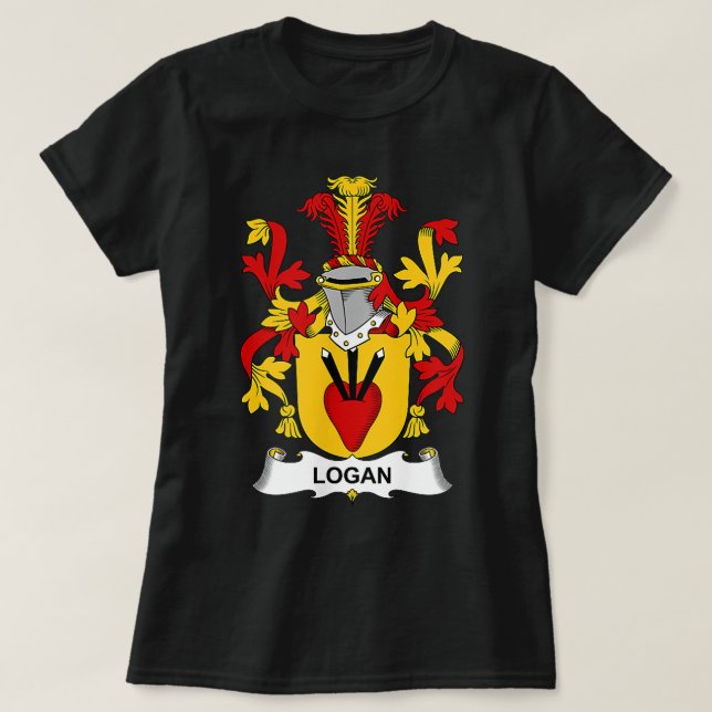 Logan Coat of Arms  Family Crest  T-Shirt (Design Front)