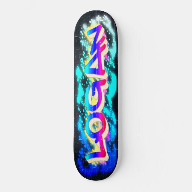 LOGAN Customized Graffiti Skateboard (Front)