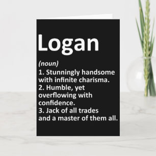 Logan Definition Personalized Name Funny Birthday  Card