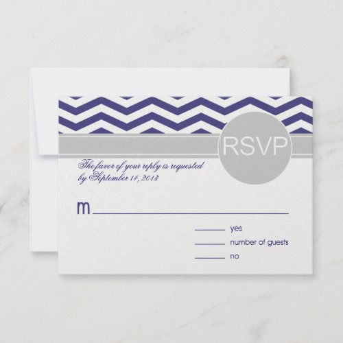 Logan  Derek RSVP  navy grey METALLIC ICE PAPER