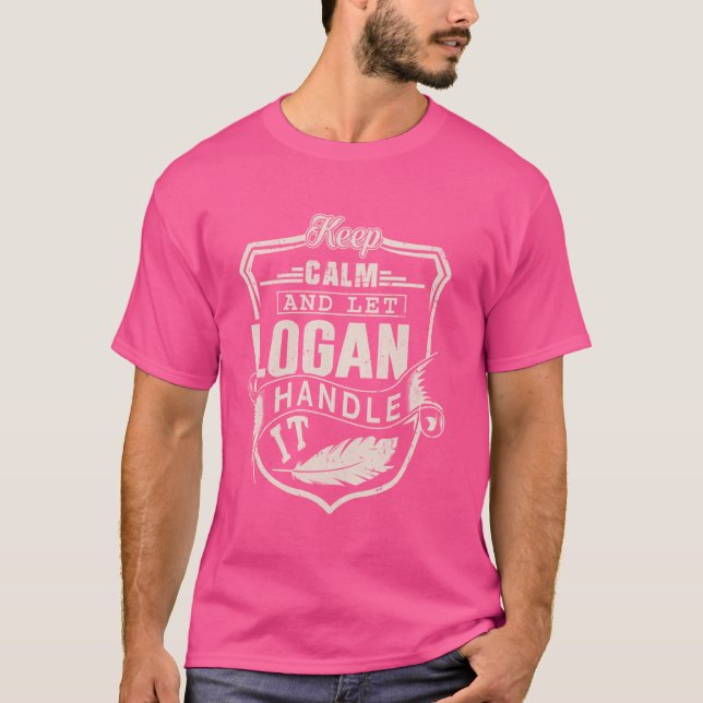 Logan First Name Shirt Logan Name Birthday (Front)