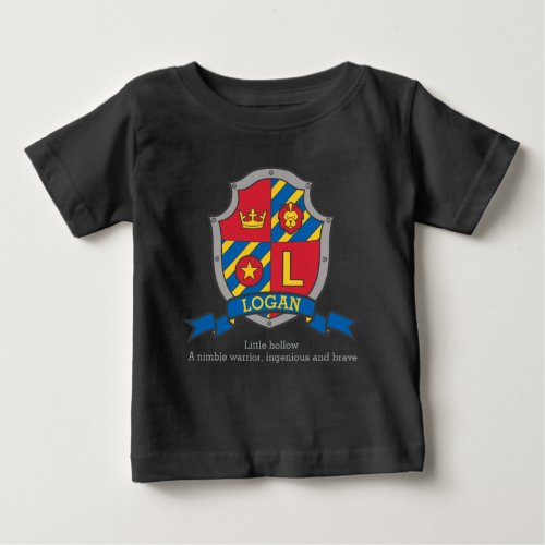 Logan name meaning crest knights shield baby T_Shirt