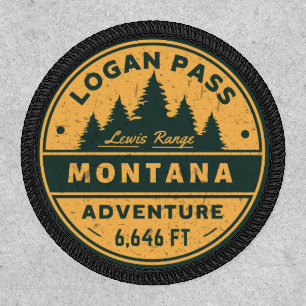 Logan Pass Hiking, montana alpine pass Patch