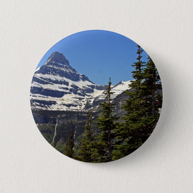 Logan Pass In Glacier National Park Pinback Button (Front)