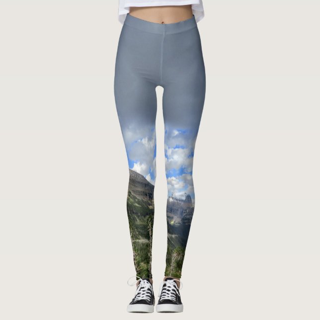 Logan Pass Panorama - Glacier National Park Leggings (Front)
