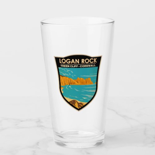 Logan Rock On Treen Cliff In Cornwall Vintage  Glass