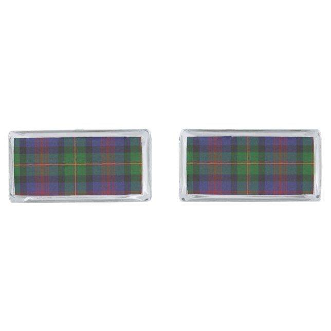 Logan Tartan Plaid Cuff Links (Front)