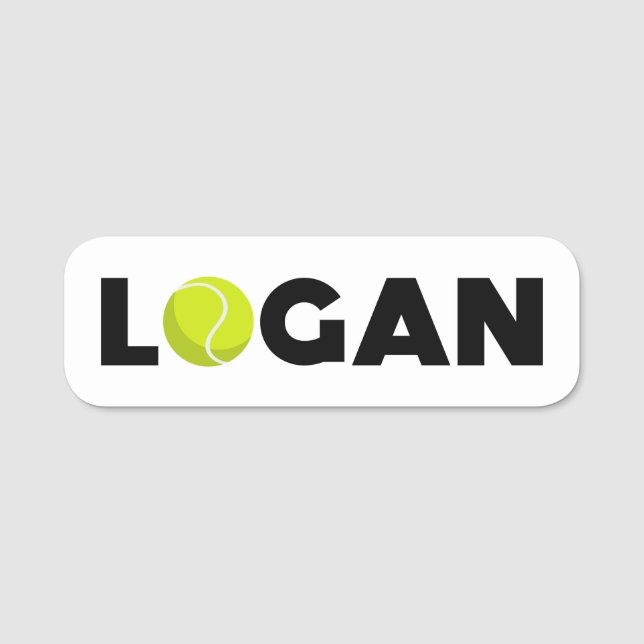 Logan Tennis Name Tag (Front)