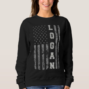 Logan Utah American Flag Sweatshirt