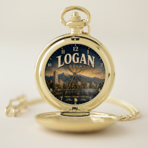 Logan Utah college town Pocket Watch