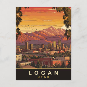 Logan, Utah, Travel Postcard