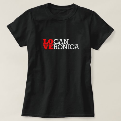 Logan  Veronica  LOVE Dark Pop Culture Graphic T_Shirt