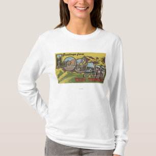 Logan, West Virginia - Large Letter Scenes T-Shirt