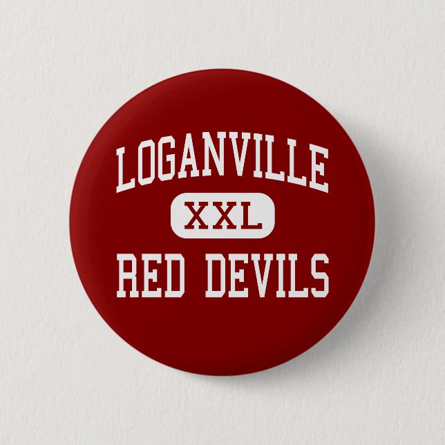 Loganville - Red Devils - High - Loganville Button (Front)