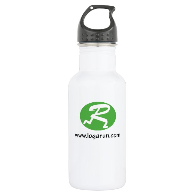 Logarun.com Water Bottle (Front)