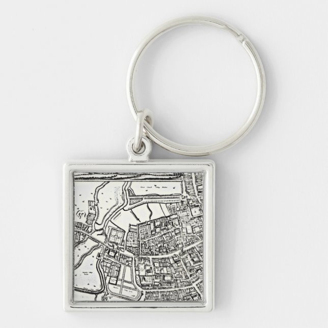 Loggan's map of Oxford, Eastern Sheet Keychain (Front)