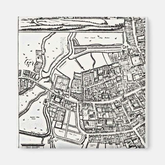 Loggan's map of Oxford, Eastern Sheet Magnet (Front)