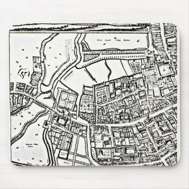 Loggan's map of Oxford, Eastern Sheet Mouse Pad (Front)