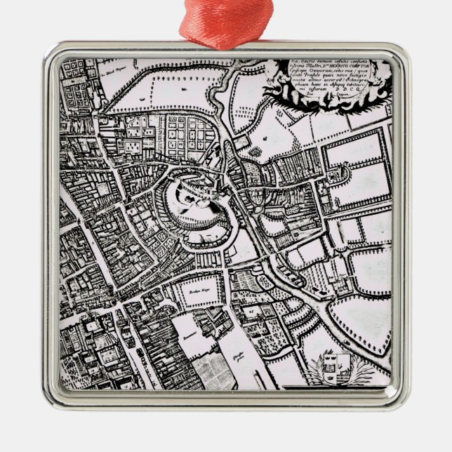 Loggan's map of Oxford, Western Sheet Metal Ornament (Front)
