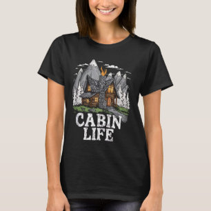 Logged Out Funny Log Cabin Life Mountain Ourdoor C T-Shirt