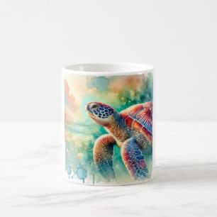 Loggerhead Sea Turtle 161024AREF127 - Watercolor Coffee Mug