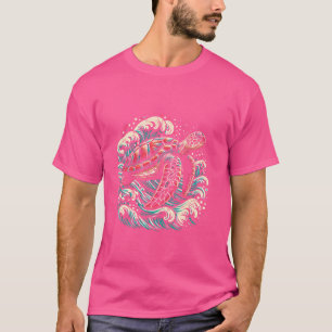 Loggerhead Sea Turtle Beach Lover Ocean Animal Art T-Shirt