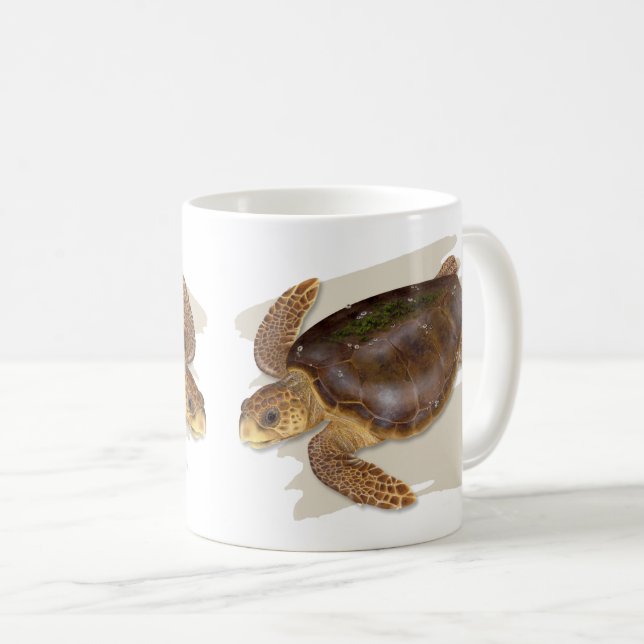 Loggerhead Sea Turtle Mug (Front Right)