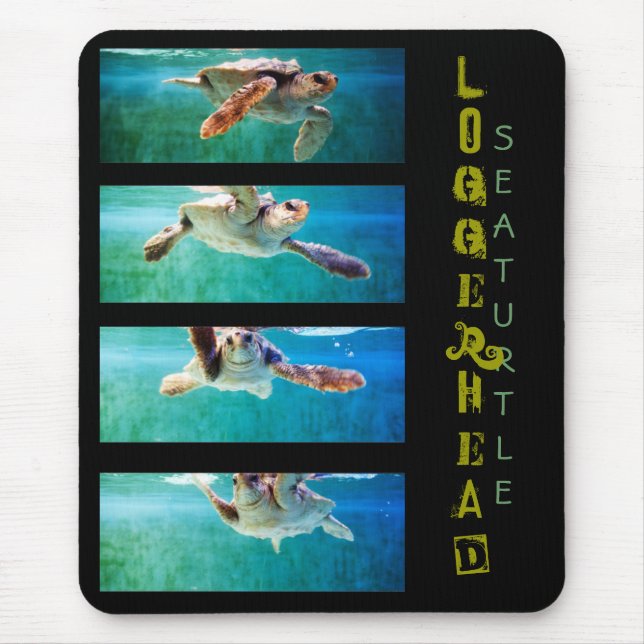 Loggerhead Sea Turtle Study Mousepad (Front)